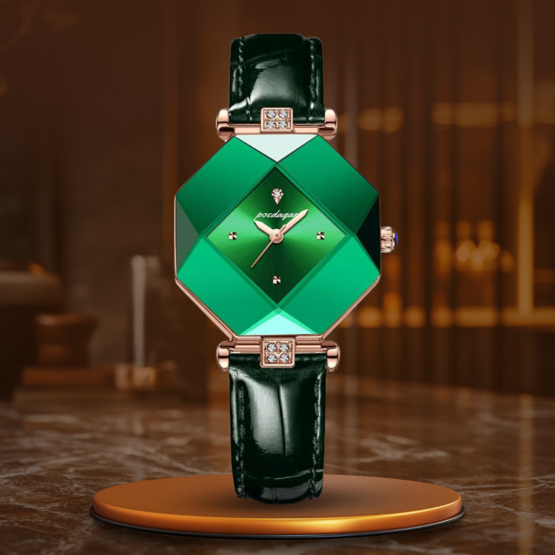 Emerald Luxe Diamond Quartz Watch