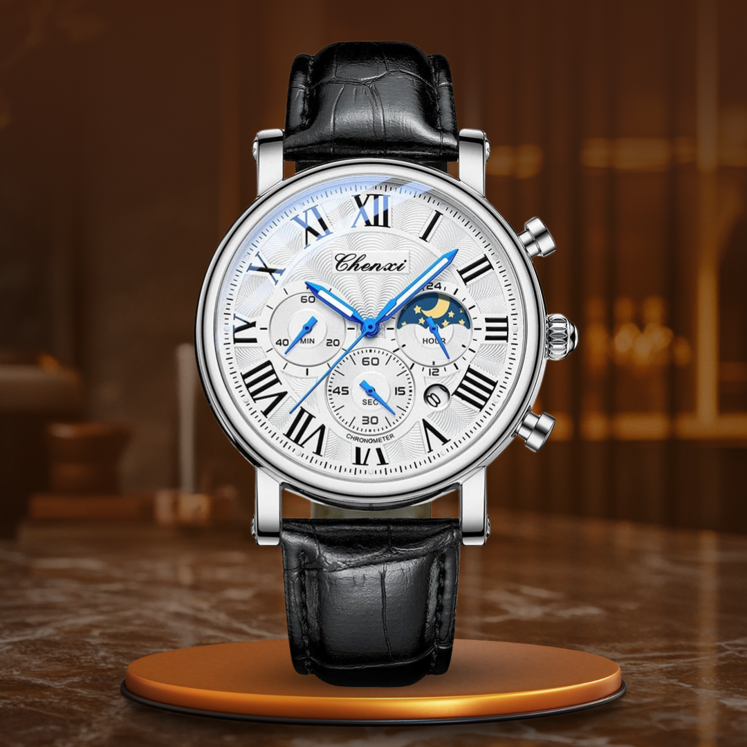 Regal Leather Strap Luxury Quartz Watch