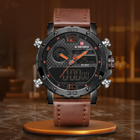 Men's Leather Sports Watch