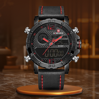 Men's Leather Sports Watch