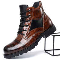 RENDELL™ | Croco Leather Boots - Retail Flare