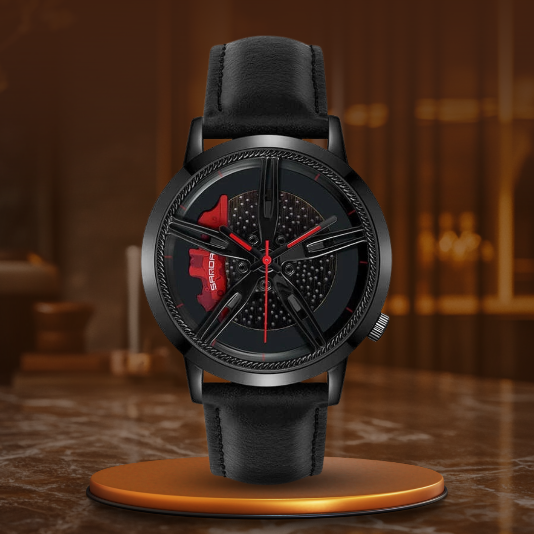 Opulent Rotating Hub Dial Timepiece - Retail Flare