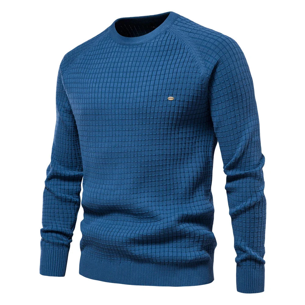 VAN TILBURGH™ | Men's Sweater with Grid Pattern - Retail Flare