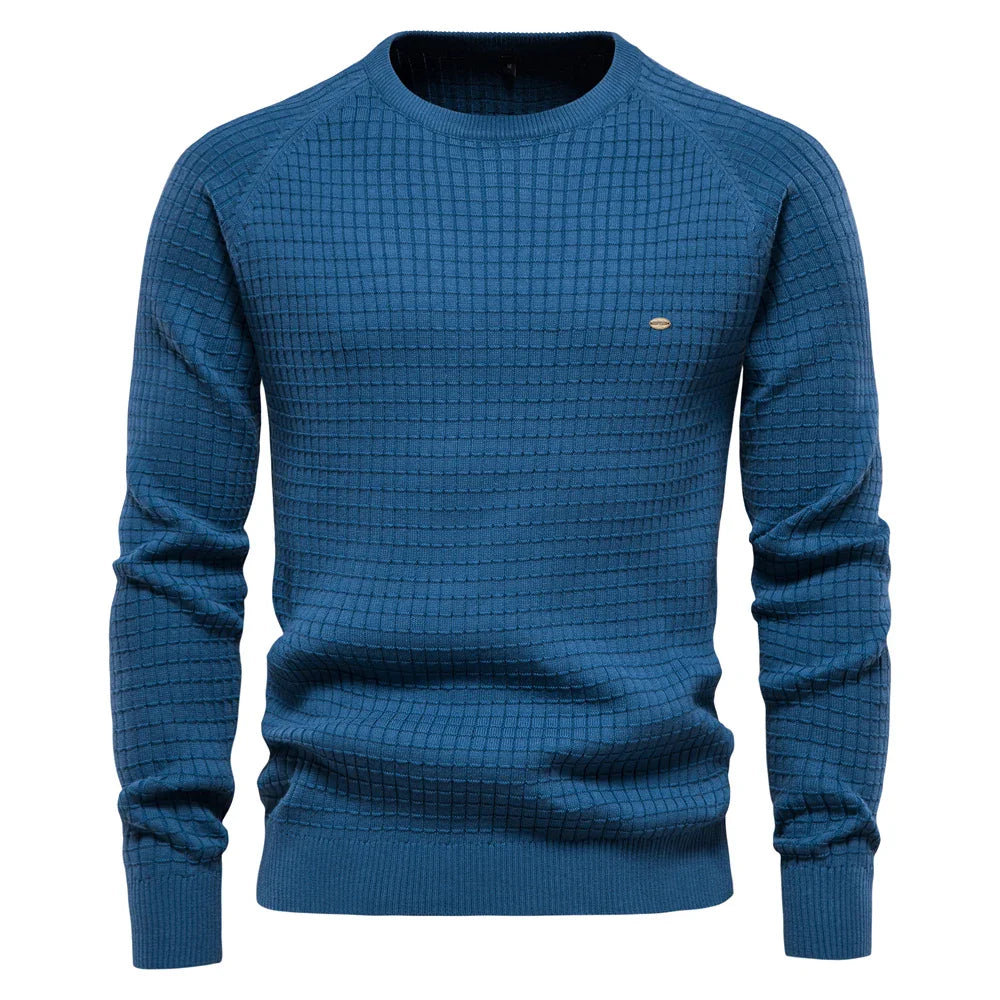 VAN TILBURGH™ | Men's Sweater with Grid Pattern - Retail Flare