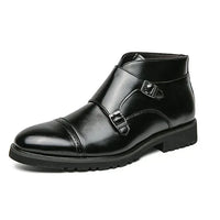 DARELL™ | Leather Boots with Double Monk Straps - Retail Flare