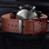 Men's Leather Sports Watch