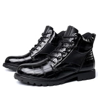 RENDELL™ | Croco Leather Boots - Retail Flare