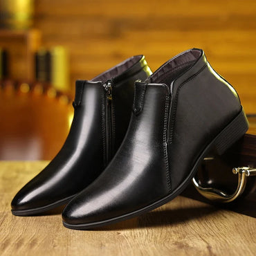 PIERRE™ | Chic Leather Boots with Zip - Retail Flare