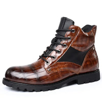 RENDELL™ | Croco Leather Boots - Retail Flare