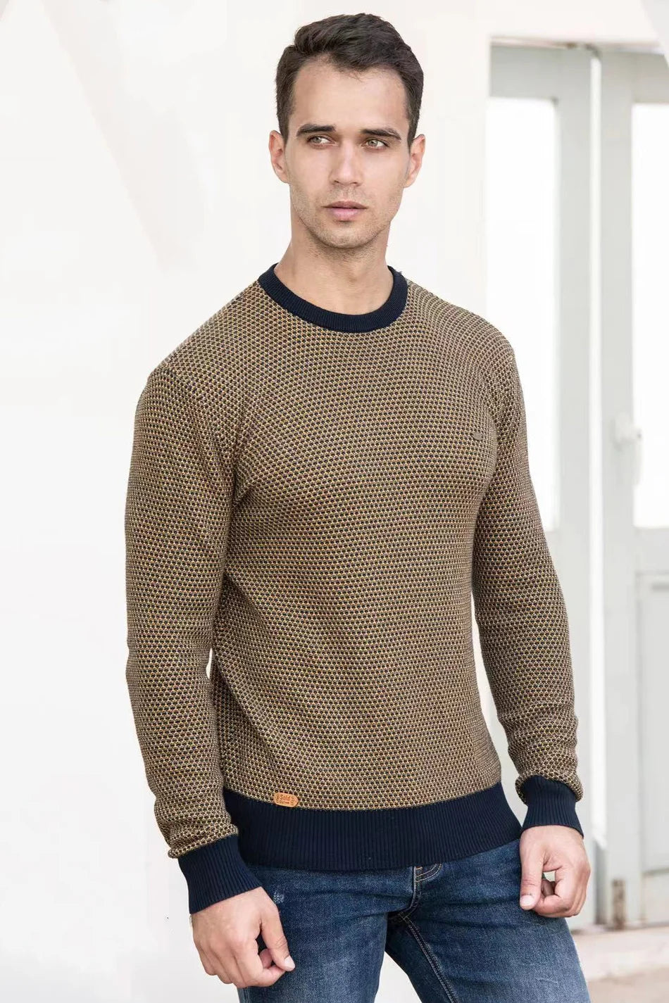 VAN TILBURGH™ | Men's Sweater with Checkered Pattern - Retail Flare