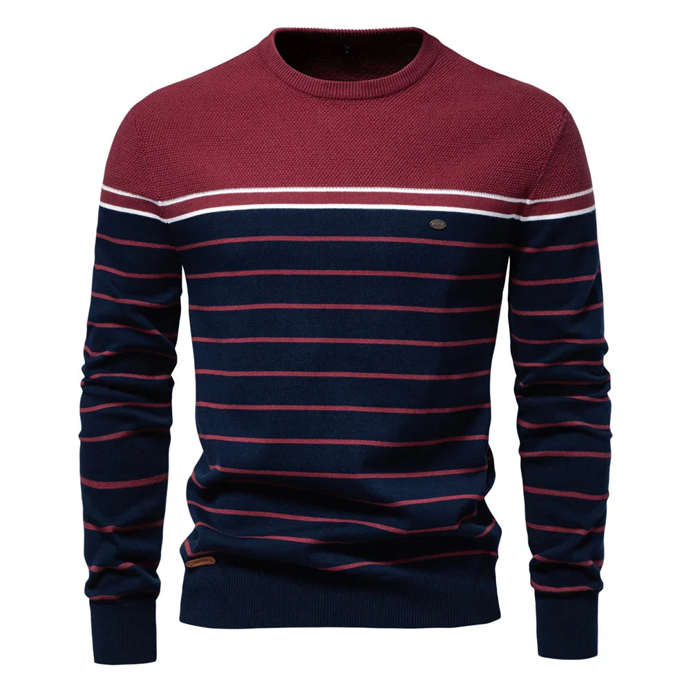 VAN TILBURGH™ | Men's Sweater with Stripe Design - Retail Flare