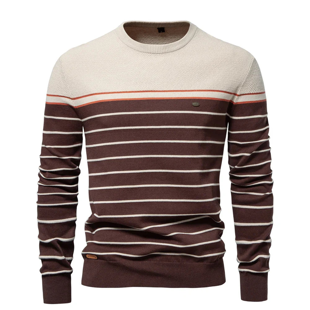 VAN TILBURGH™ | Men's Sweater with Stripe Design - Retail Flare