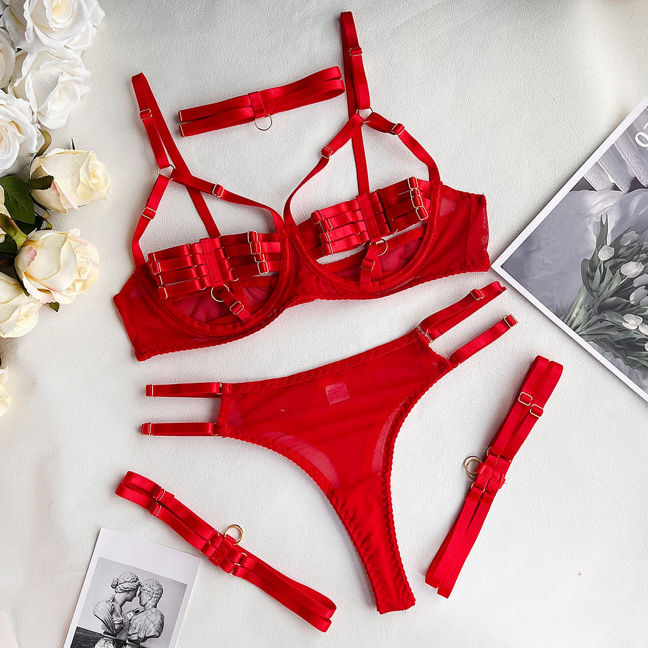 AMANDA | 4-Piece Lingerie Set - Retail Flare