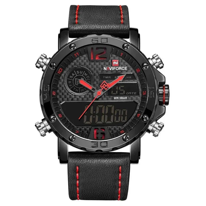 Men's Leather Sports Watch