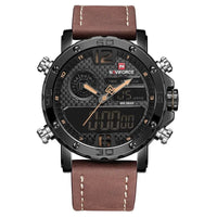 Men's Leather Sports Watch