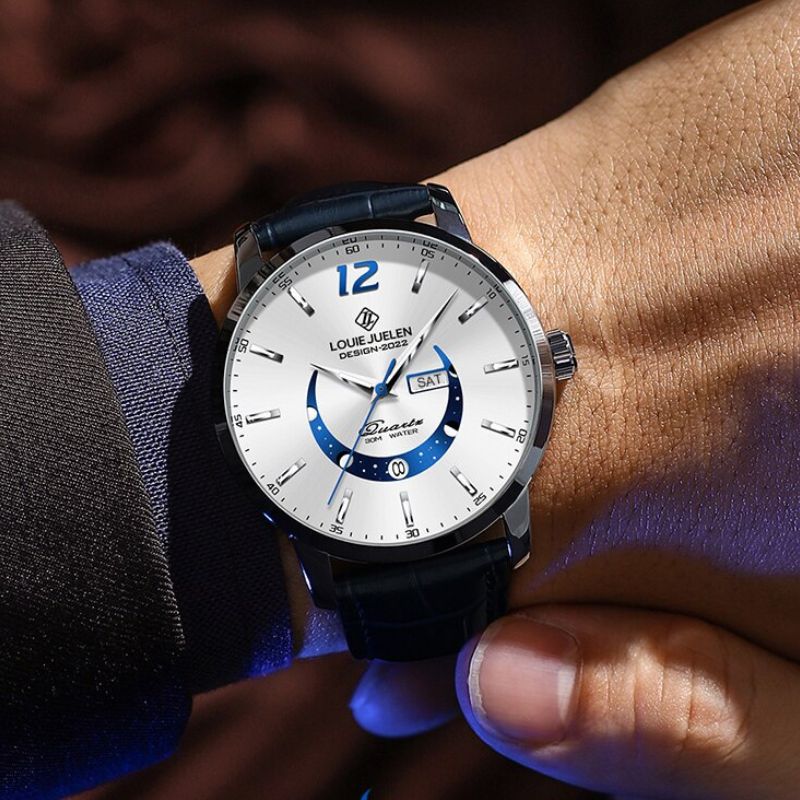 Celestial Moonphase Luminous Calendar Watch