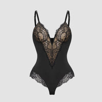 SARAH | Deep V-Neck Lace Shapewear Bodysuit