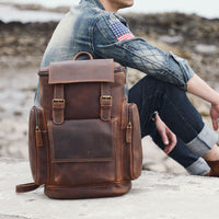 KALMAR | Leather Laptop Backpack - Retail Flare