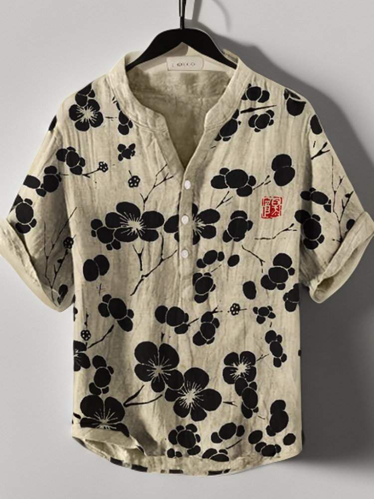 LINA | Japanese Blouse with Cherry Blossoms - Retail Flare