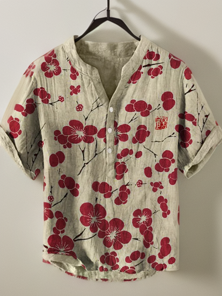 LINA | Japanese Blouse with Cherry Blossoms - Retail Flare