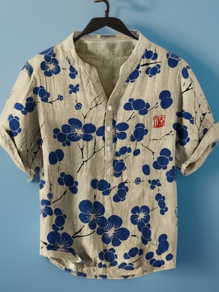 LINA | Japanese Blouse with Cherry Blossoms - Retail Flare