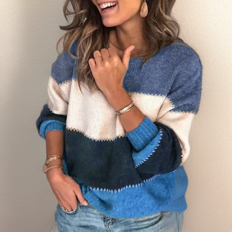 Lianni | Cozy Luxury Striped Sweater - Retail Flare