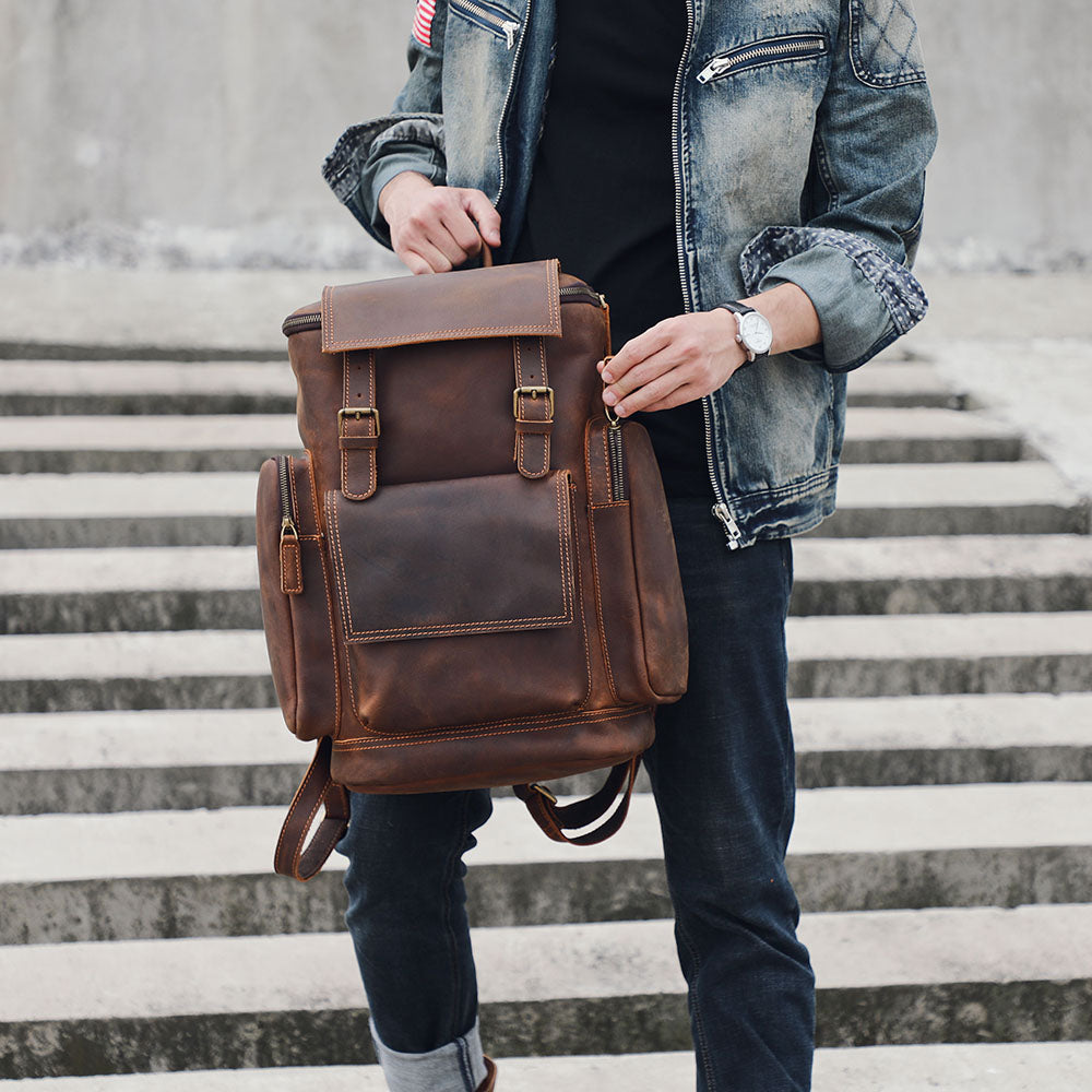 KALMAR | Leather Laptop Backpack - Retail Flare