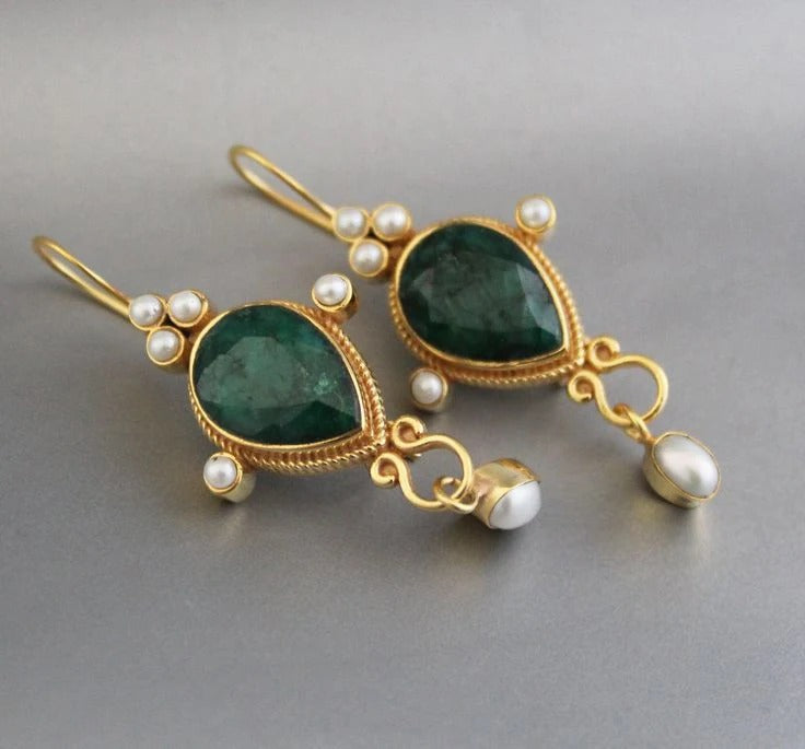 GABY | Vintage Earrings with Pearl